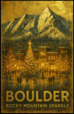 Boulder Rocky Mountain Sparkle Poster