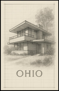 Ohio Architectural Sketch Poster