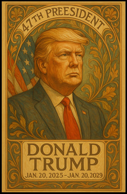 Donald Trump Guardian Liberty Art Nouveau Patriotic Leadership Enthusiast Poster