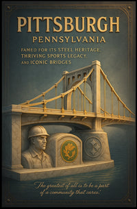Pittsburgh A Legacy of Steel and Bridges Poster