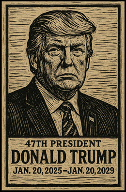 Donald Trump 47Th President Tribute Patriotic Leadership Wall Art Collection Poster