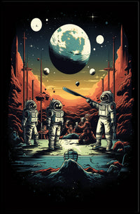 Sci-Fi Visionary Landscape on Alien Planet Futuristic Sci-Fi Poster