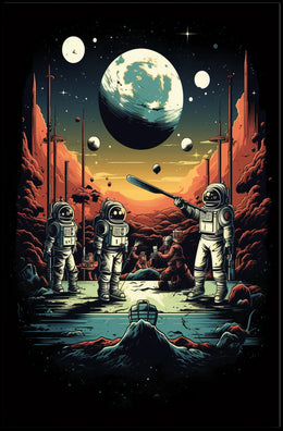 Sci-Fi Visionary Landscape on Alien Planet Futuristic Sci-Fi Poster