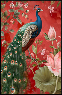 Peacock Elegance: Exotic Animal Art Poster