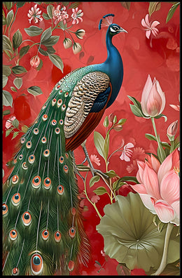 Peacock Elegance: Exotic Animal Art Poster