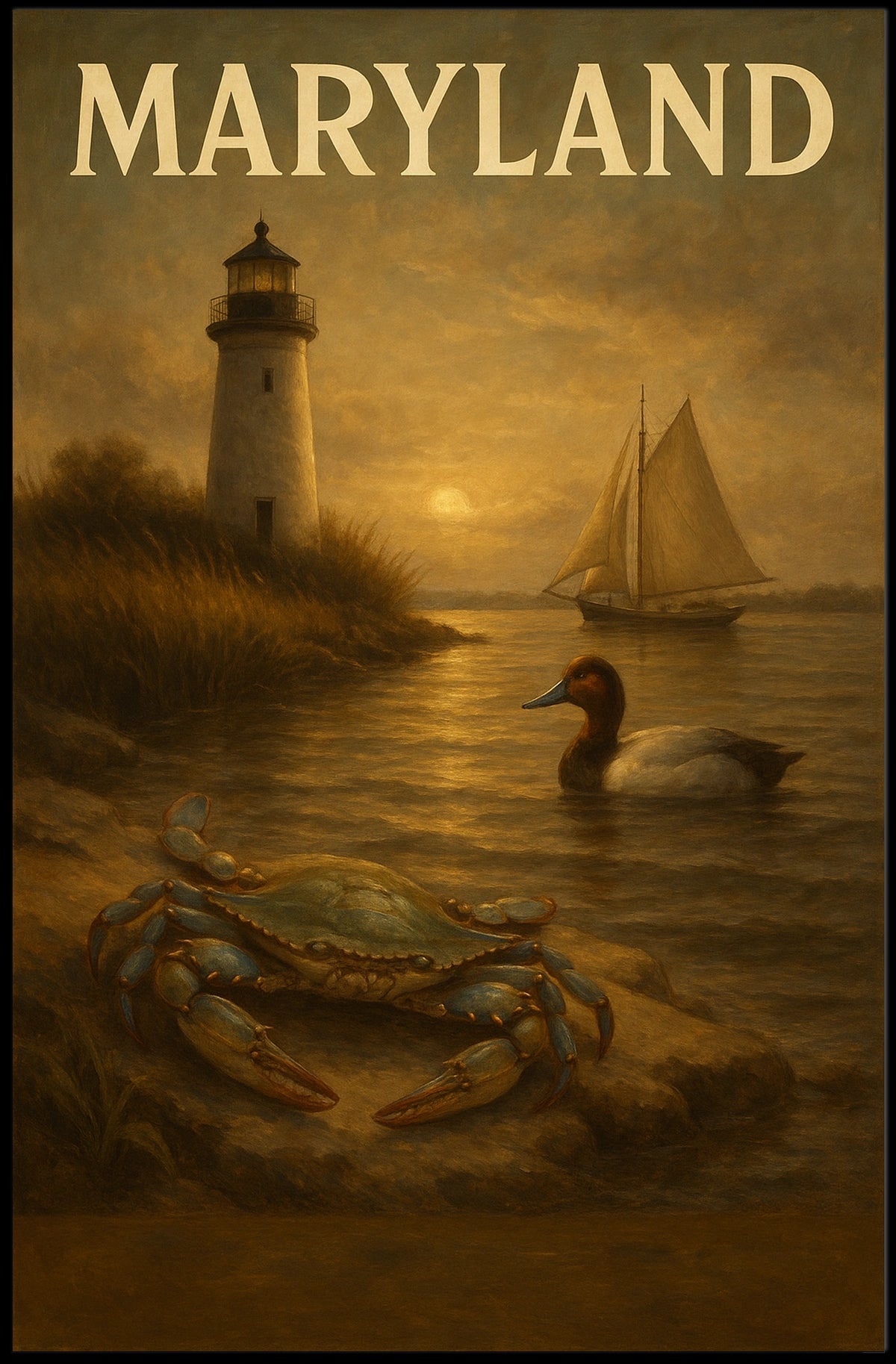 Maryland Coastal Serenity Poster