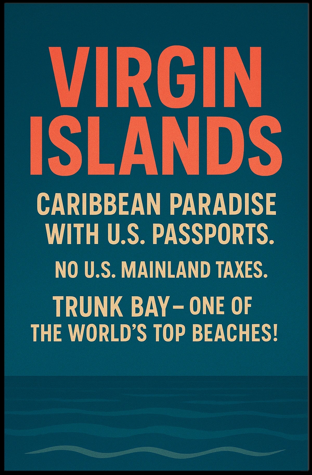Virgin Islands Caribbean Paradise Poster