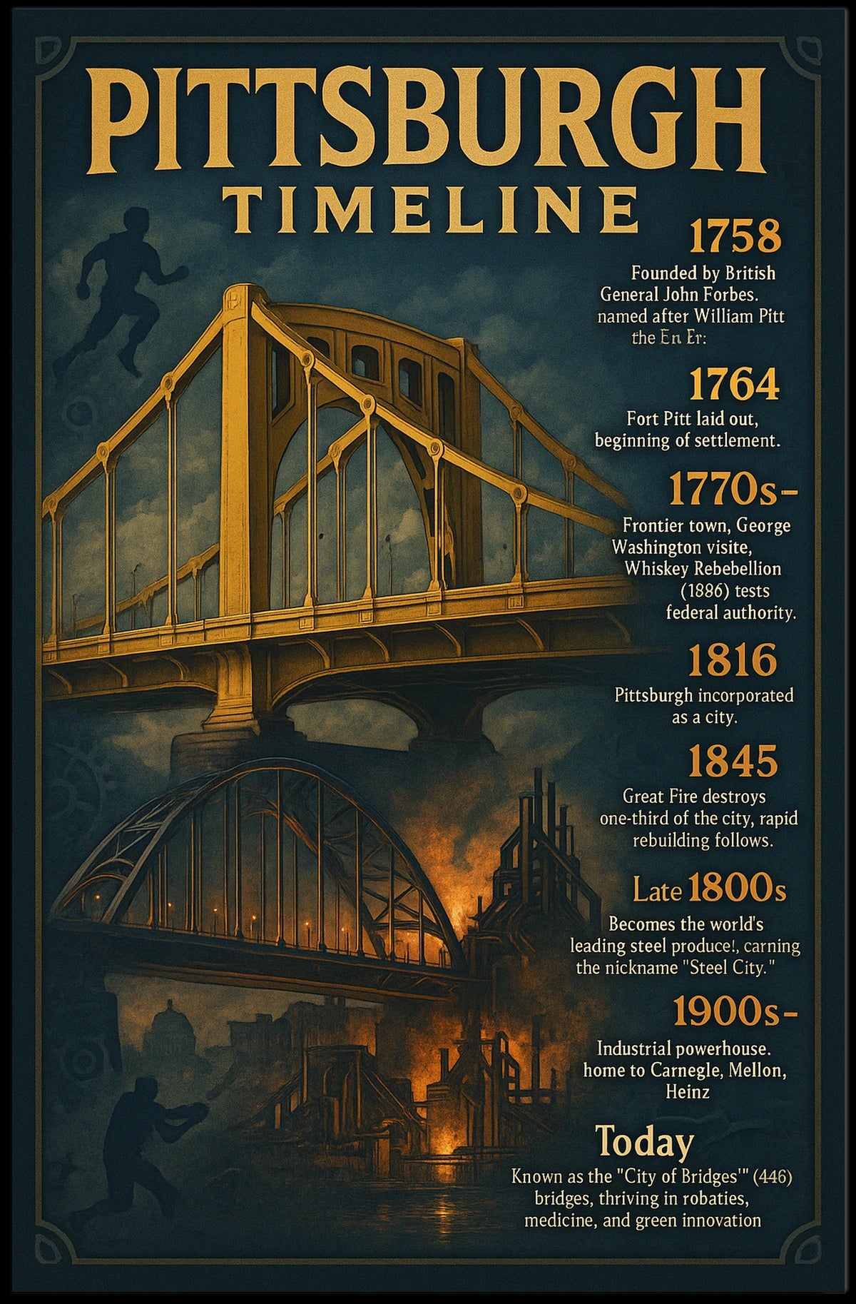 Pittsburgh Timeline Poster