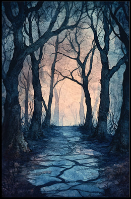 Mystical Forest Pathway Artwork Print - Abstract, Artistic Poster
