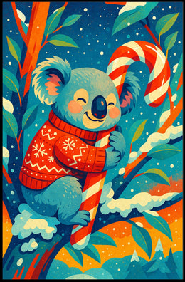 Cozy Koala Christmas Poster