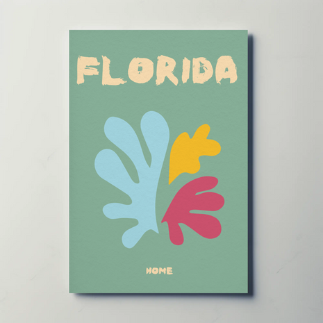 Florida Nature-Inspired Home Decor Abstract Artistic Poster