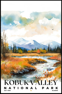 Kobuk Valley Watercolor Wall Art Poster
