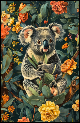 Koala in Bloom Wall Art Print