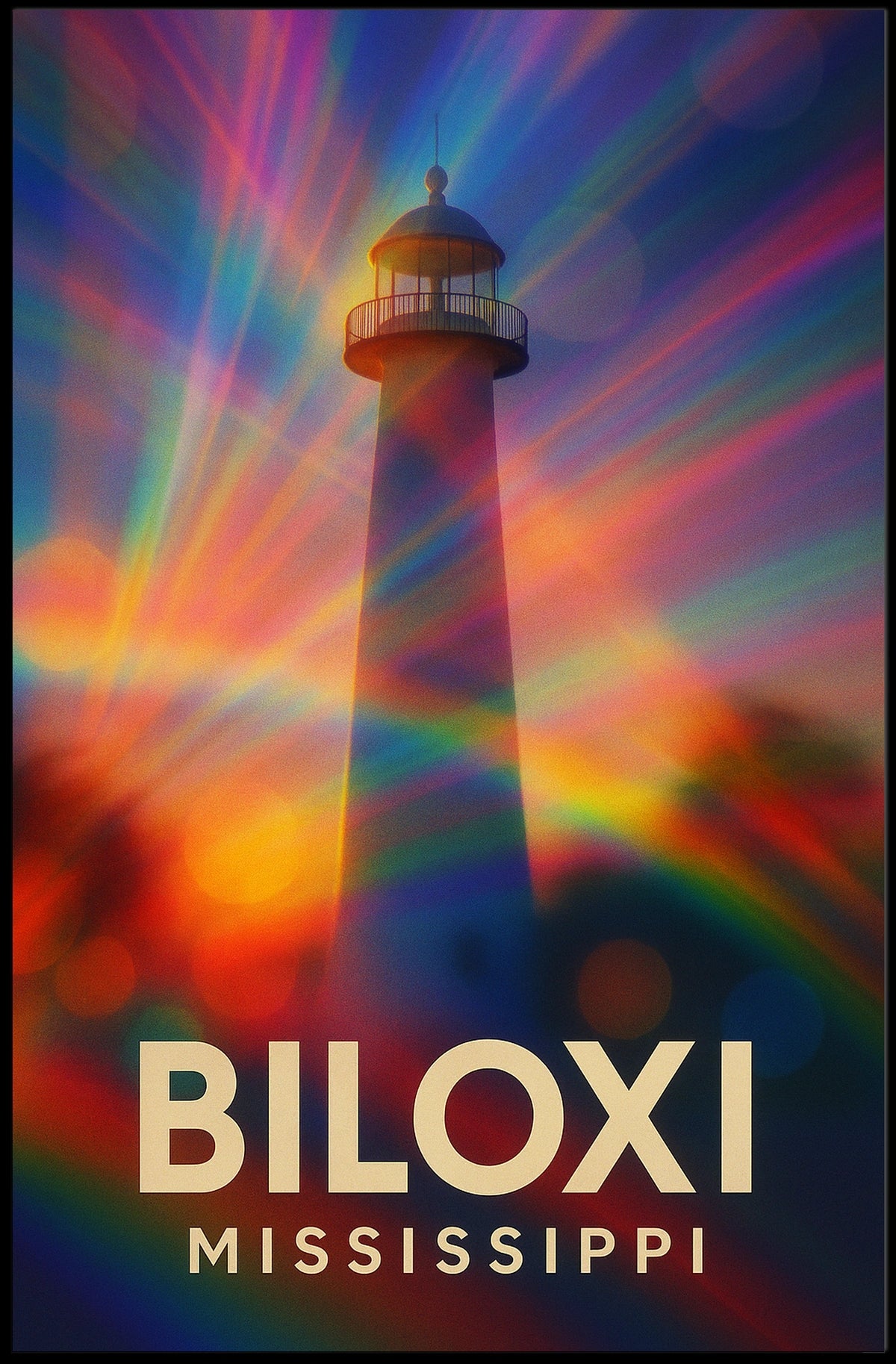 Biloxi Lighthouse Maritime Wanderlust Poster