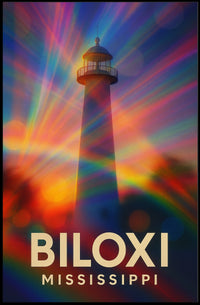 Biloxi Lighthouse Maritime Wanderlust Poster