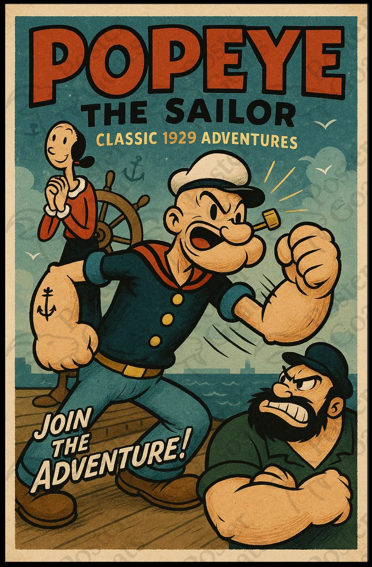 Join the Adventure with Vintage Nautical Pop Culture Poster
