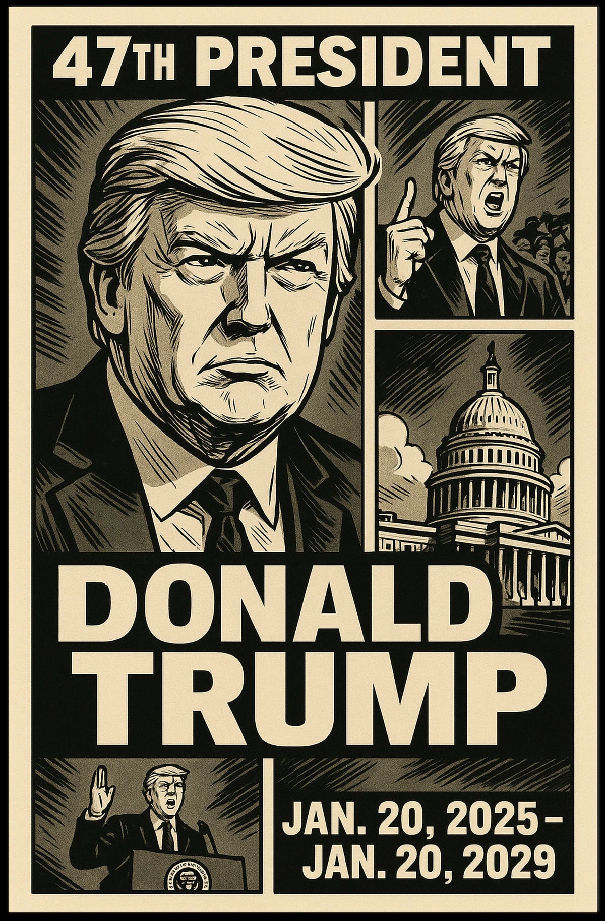 Donald Trump 47th President Poster