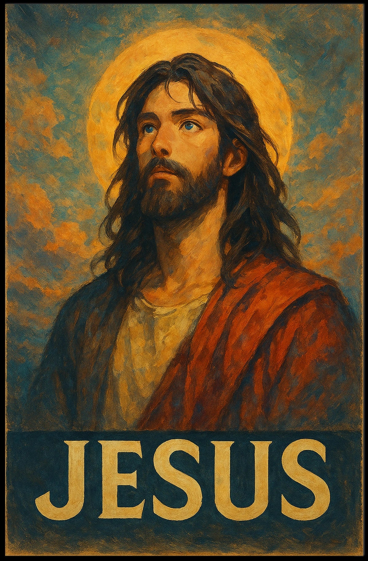 Jesus Iconic Portrait Poster