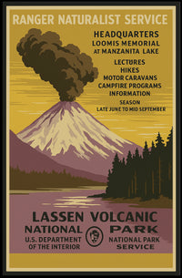 Lassen Volcanic National Park Ranger Service Poster