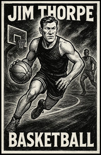 Dynamic Basketball Celebration Art Poster