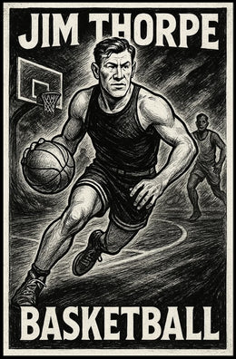 Dynamic Basketball Celebration Art Poster