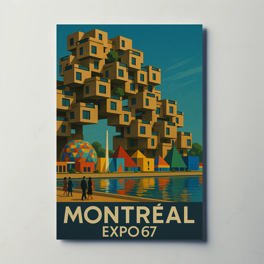 Montreal Expo 67 Habitat Travel Poster