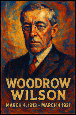 Woodrow Wilson Presidential Portrait Poster