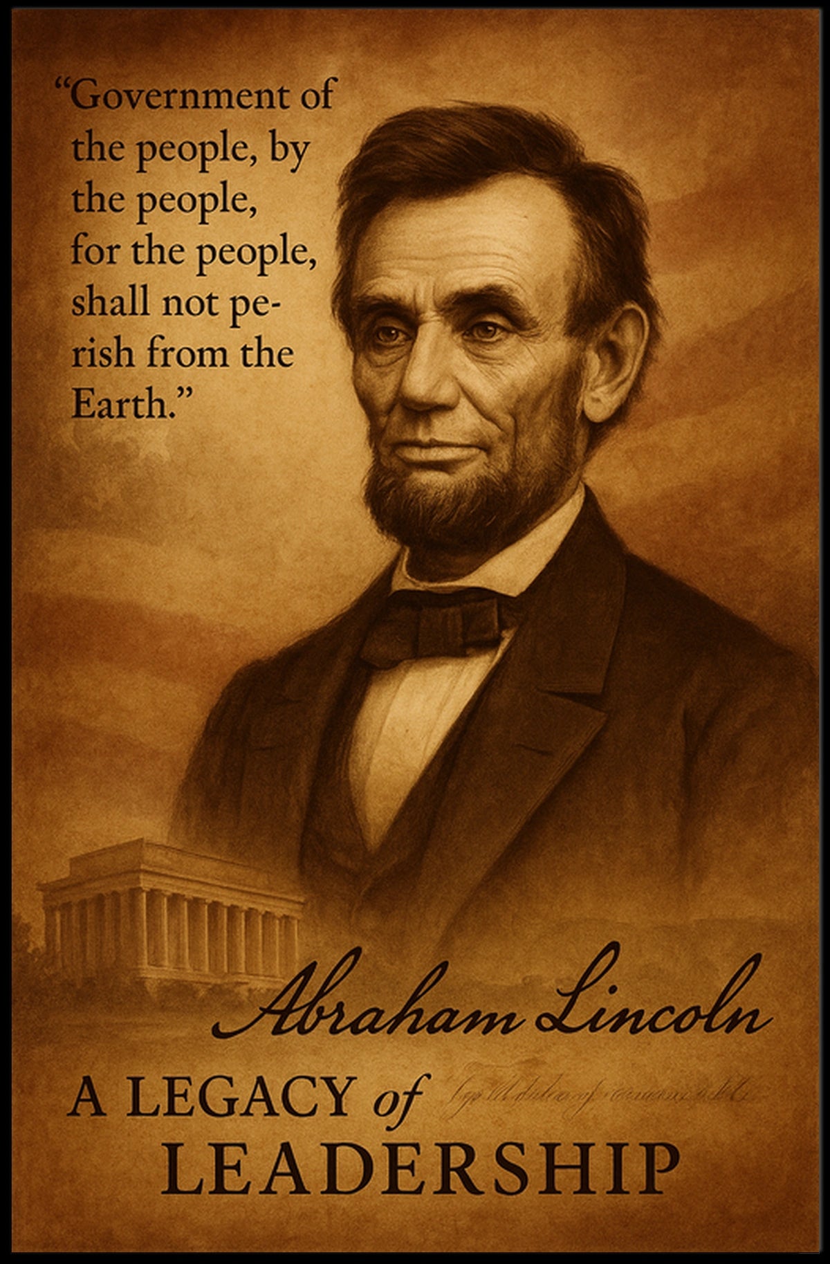 Abraham Lincoln A Legacy of Leadership Poster