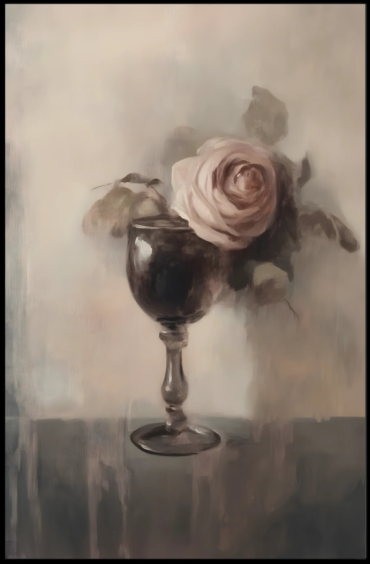 Rose in a Glass Poster
