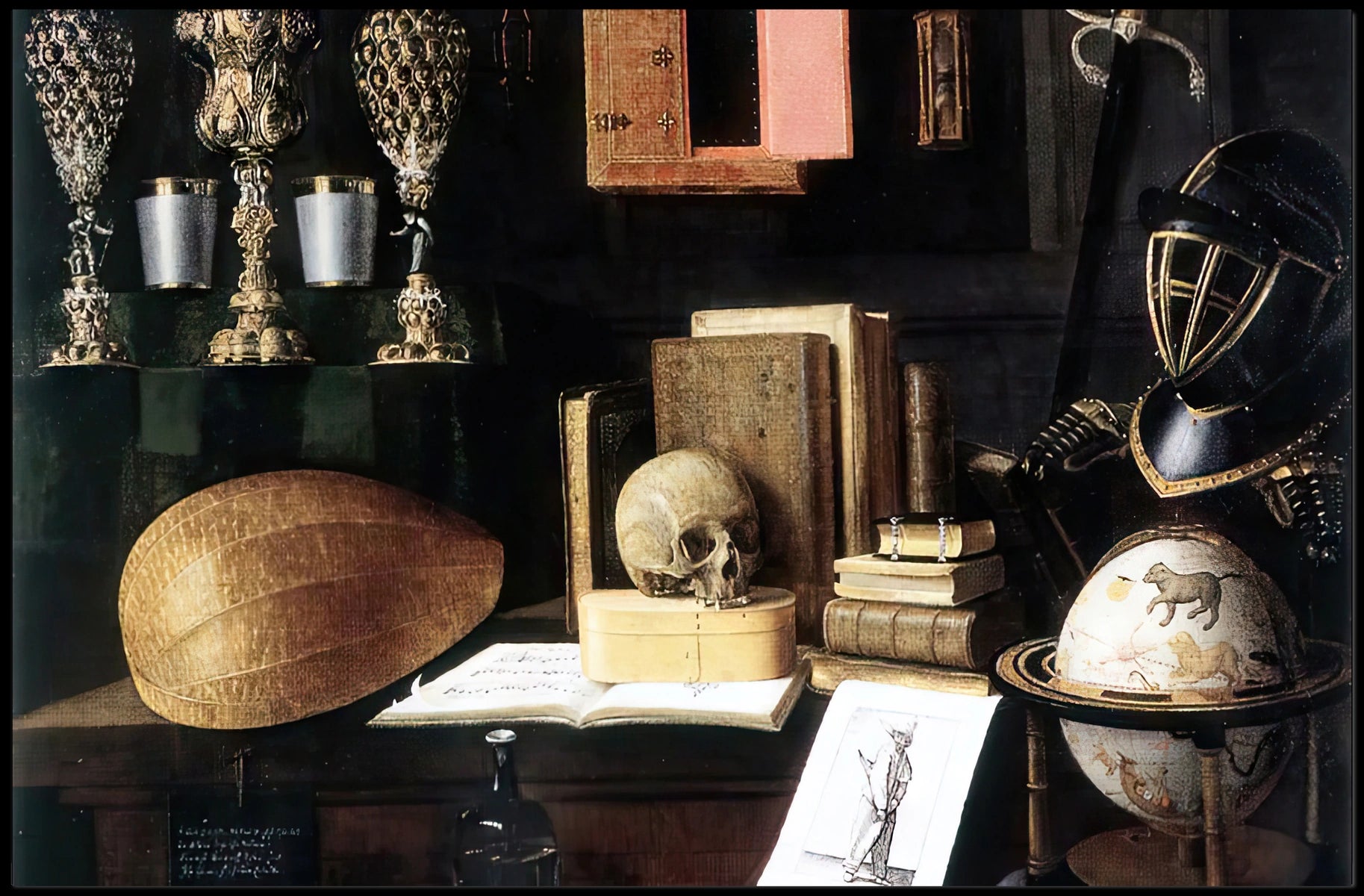 Vanitas Still Life Symbolism in Artistic Poster