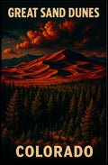 Great Sand Dunes of Colorado Poster