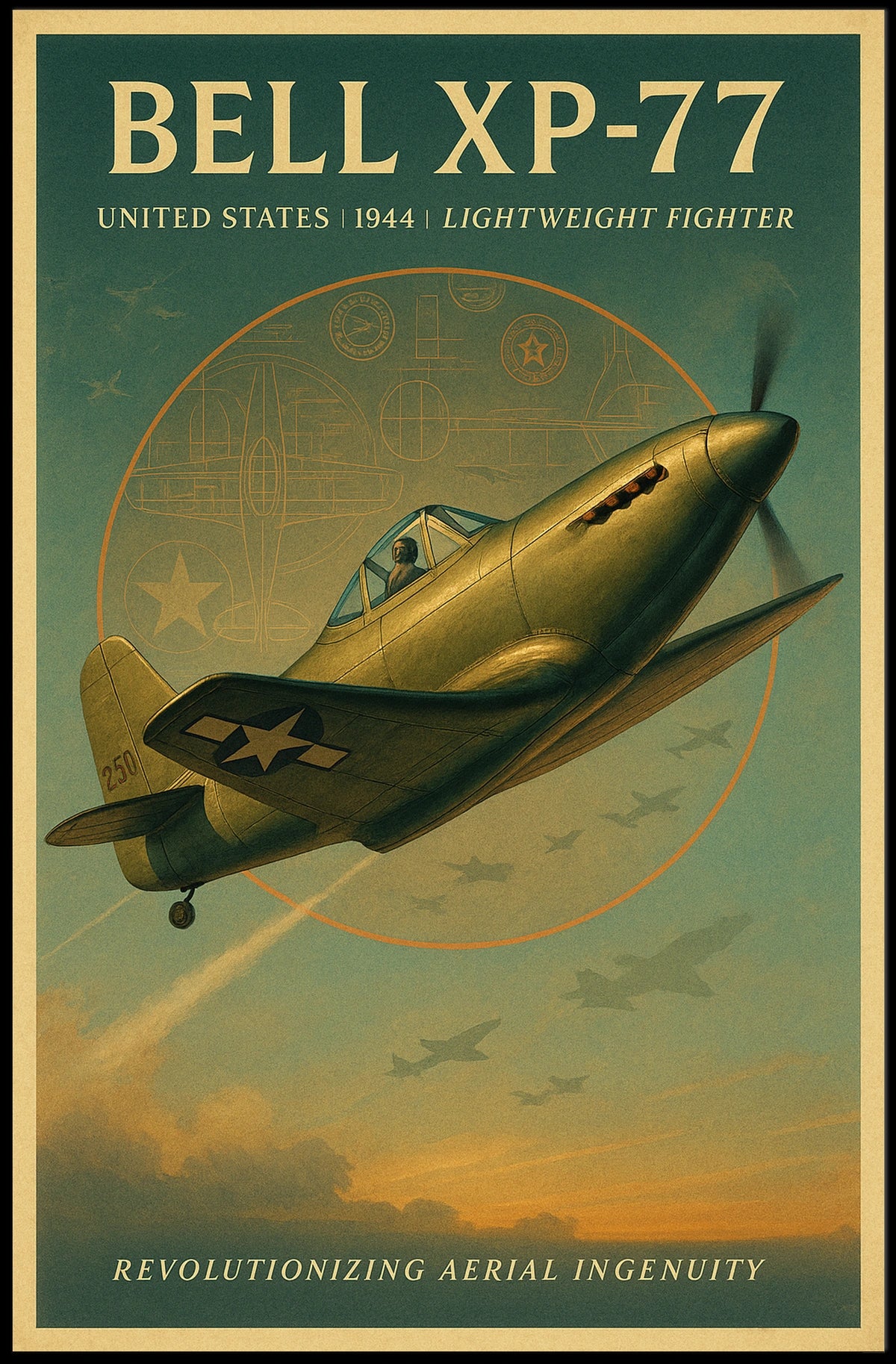 Bell XP-77 Lightweight Fighter Poster