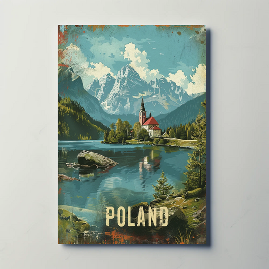 Scenic Mountains And Church Poland Travel Poster