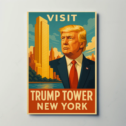 Visit Trump Tower New York Travel Art Poster