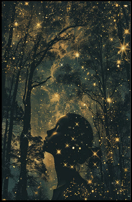 Starry Night Reflection Art Print Poster for Home Decor PosterGoat