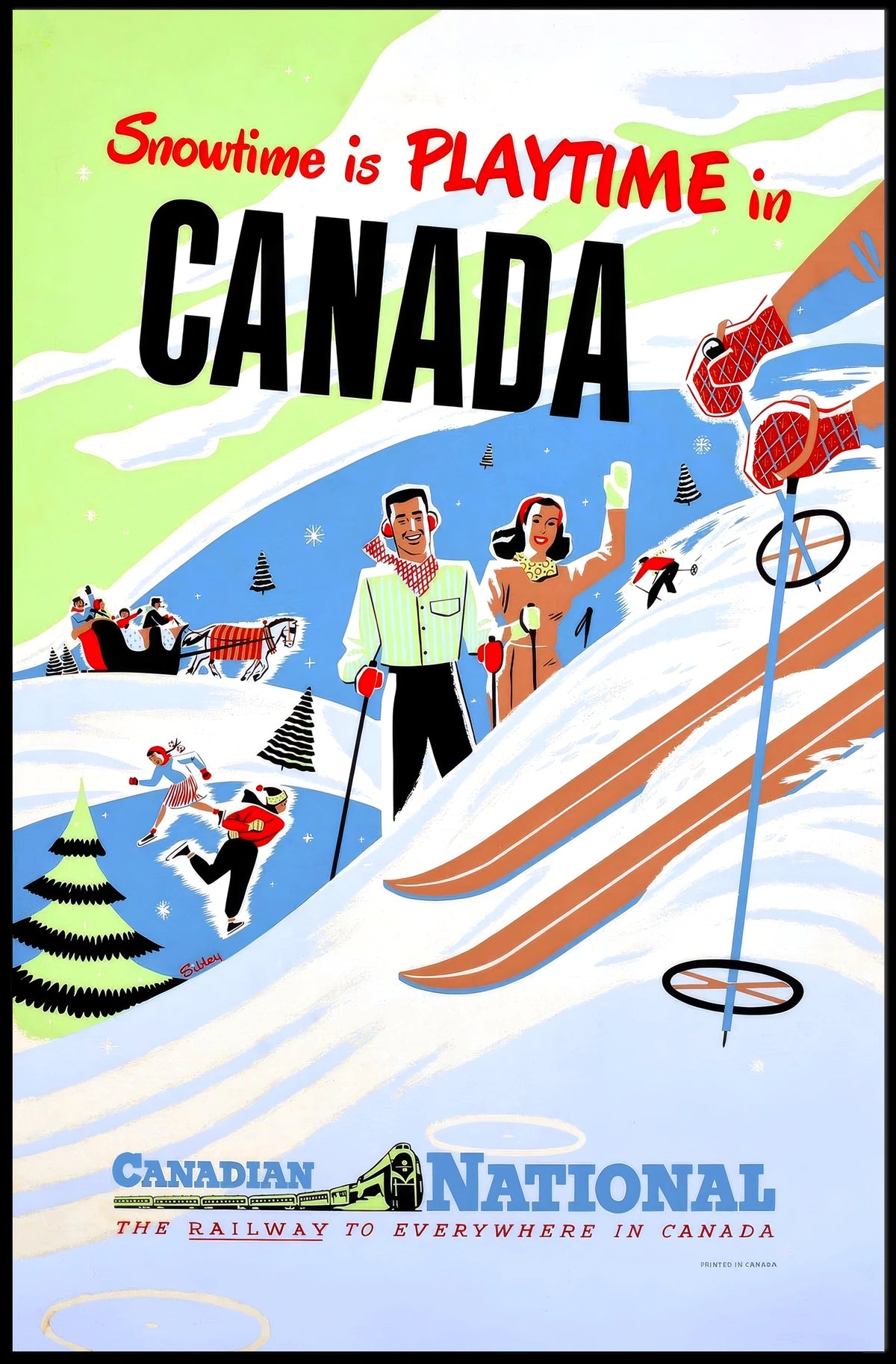 Snowtime Is Playtime In Canada Poster