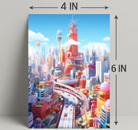 Futuristic Cityscape Poster