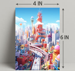 Futuristic Cityscape Poster