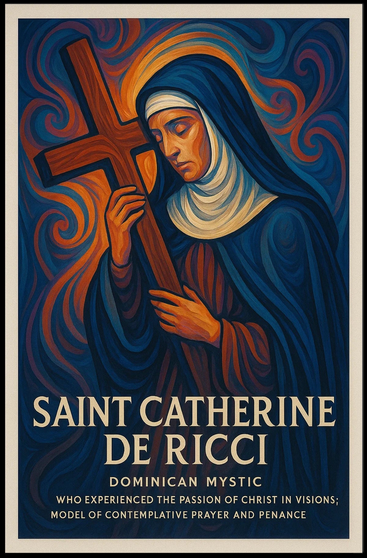 Saint Catherine de Ricci Dominican Mystic Poster