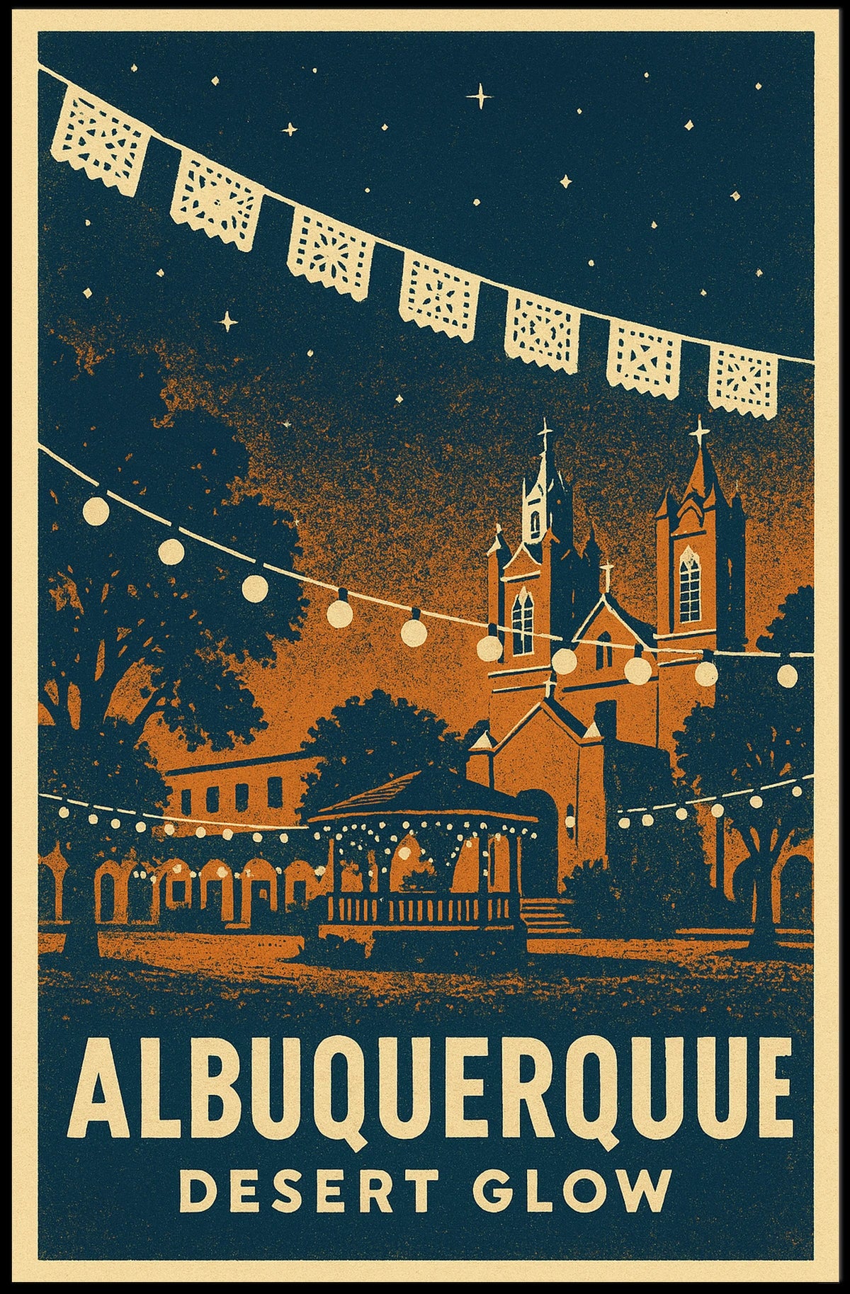 Albuquerque Desert Glow Poster