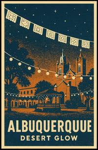 Albuquerque Desert Glow Poster