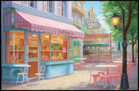 Charming Café Scene Poster