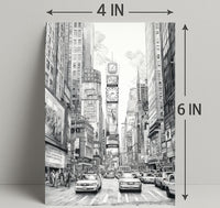 Urban Sketch Times Square Poster