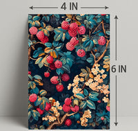 Lush Berry Landscape Botanical Art Poster