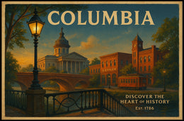 Columbia Historic Charm Travel Poster Print