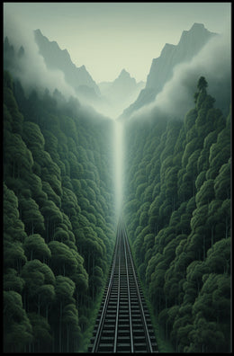 Journey Through The Misty Mountains Poster