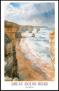 Great Ocean Road Scenic Travel Poster PosterGoat