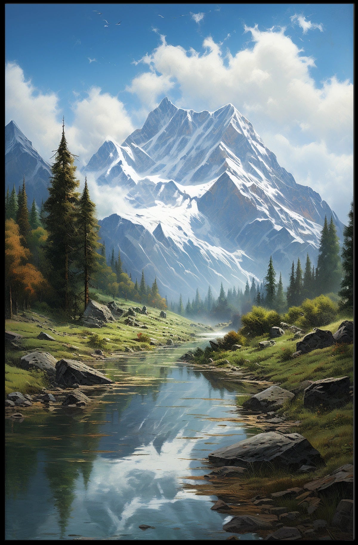 Majestic Mountain Landscape Poster