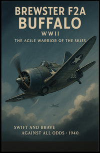 Brewster F2A Buffalo The Agile Warrior Poster