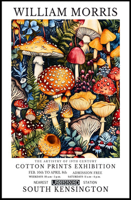 William Morris Cotton Prints Exhibition Poster